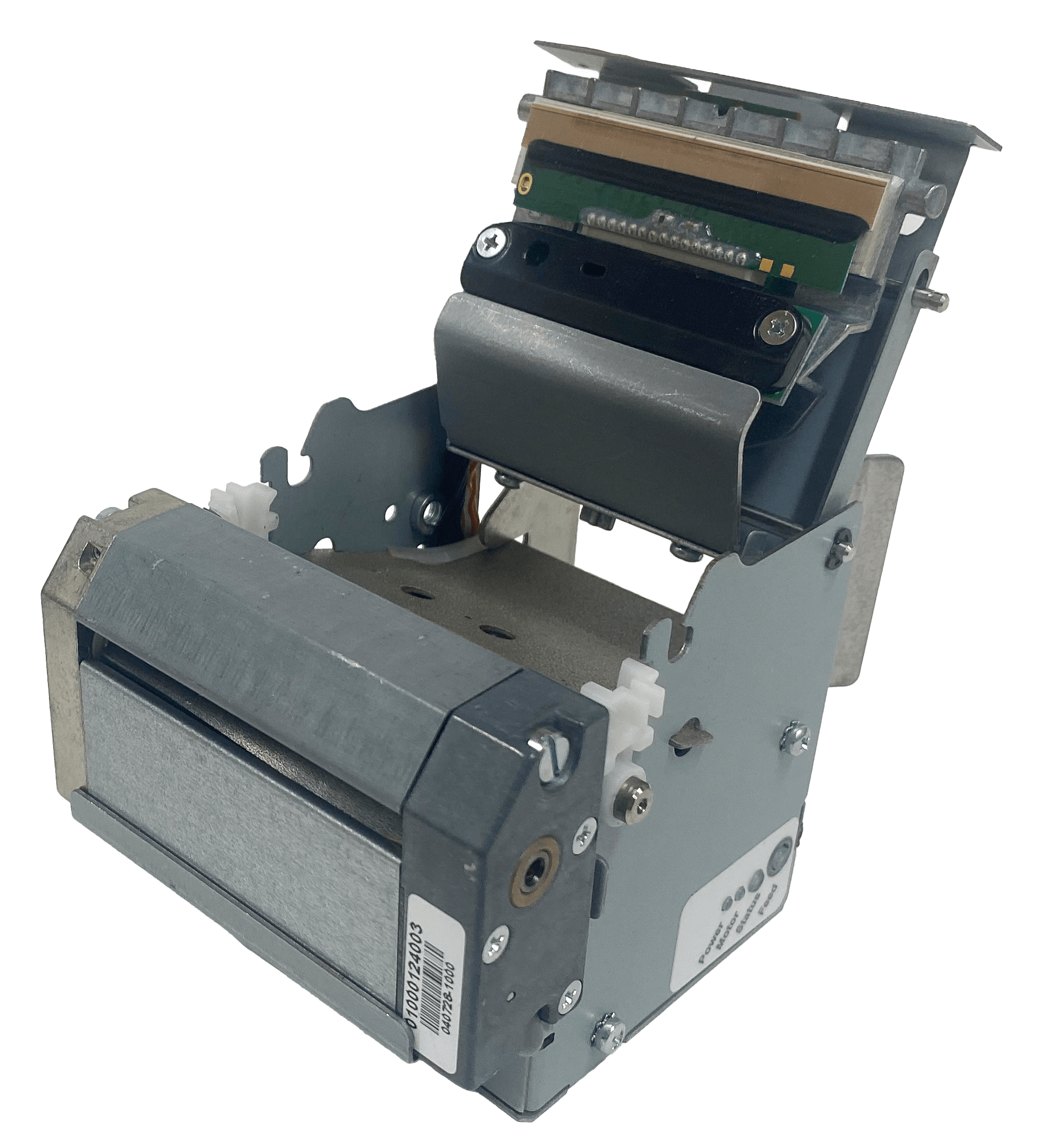 Top view of Microcom's 238ML Thermal Kiosk, opened