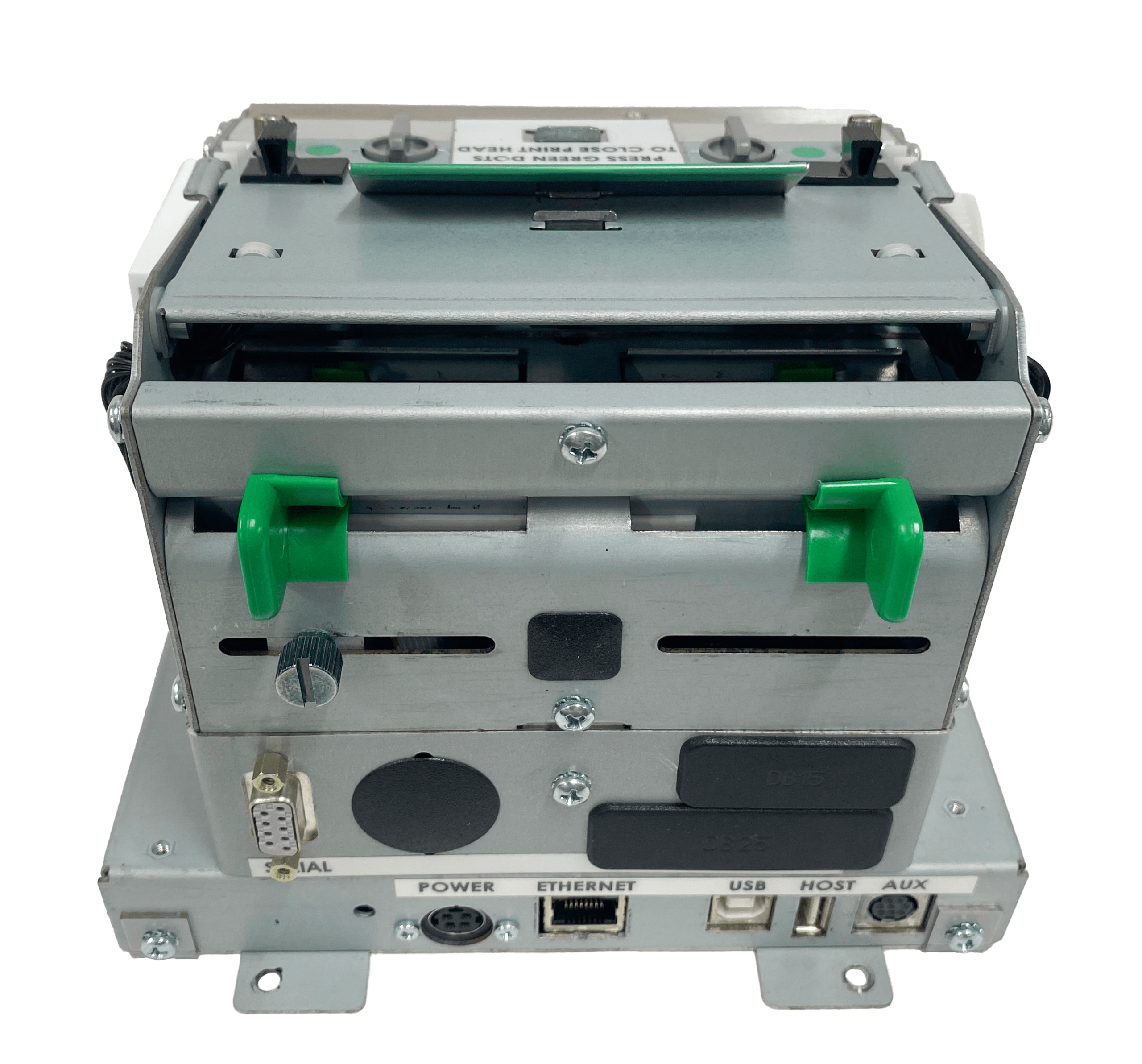 Back of Microcom's 485TM Thermal Kiosk printer