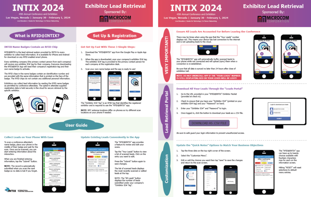 Microcom Lead Retrieval Application User Guide